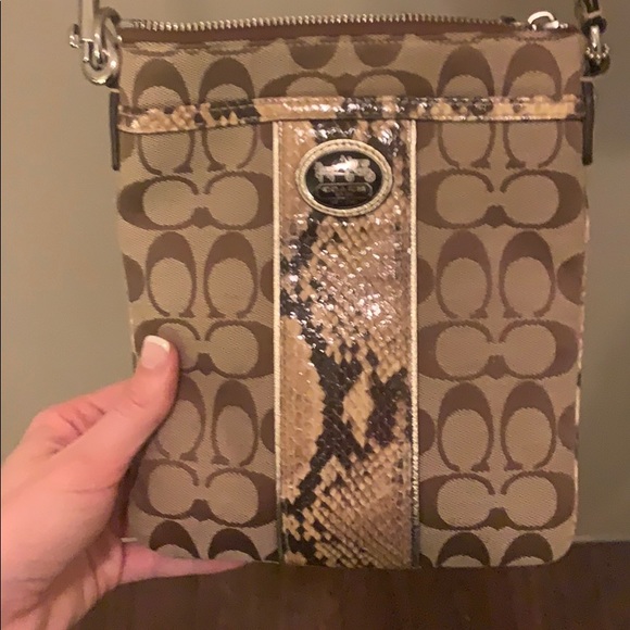 Coach Snakeskin Crossbody Purse - Picture 1 of 4